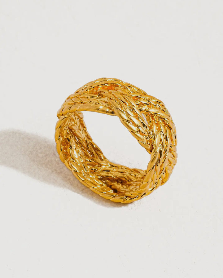 LUXE Jemma 18K Vintage Gold Tarnish Resistant Ring