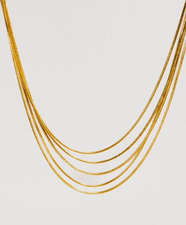 LUXE Cleo 18K Gold Plated Non Tarnish Chain Necklace