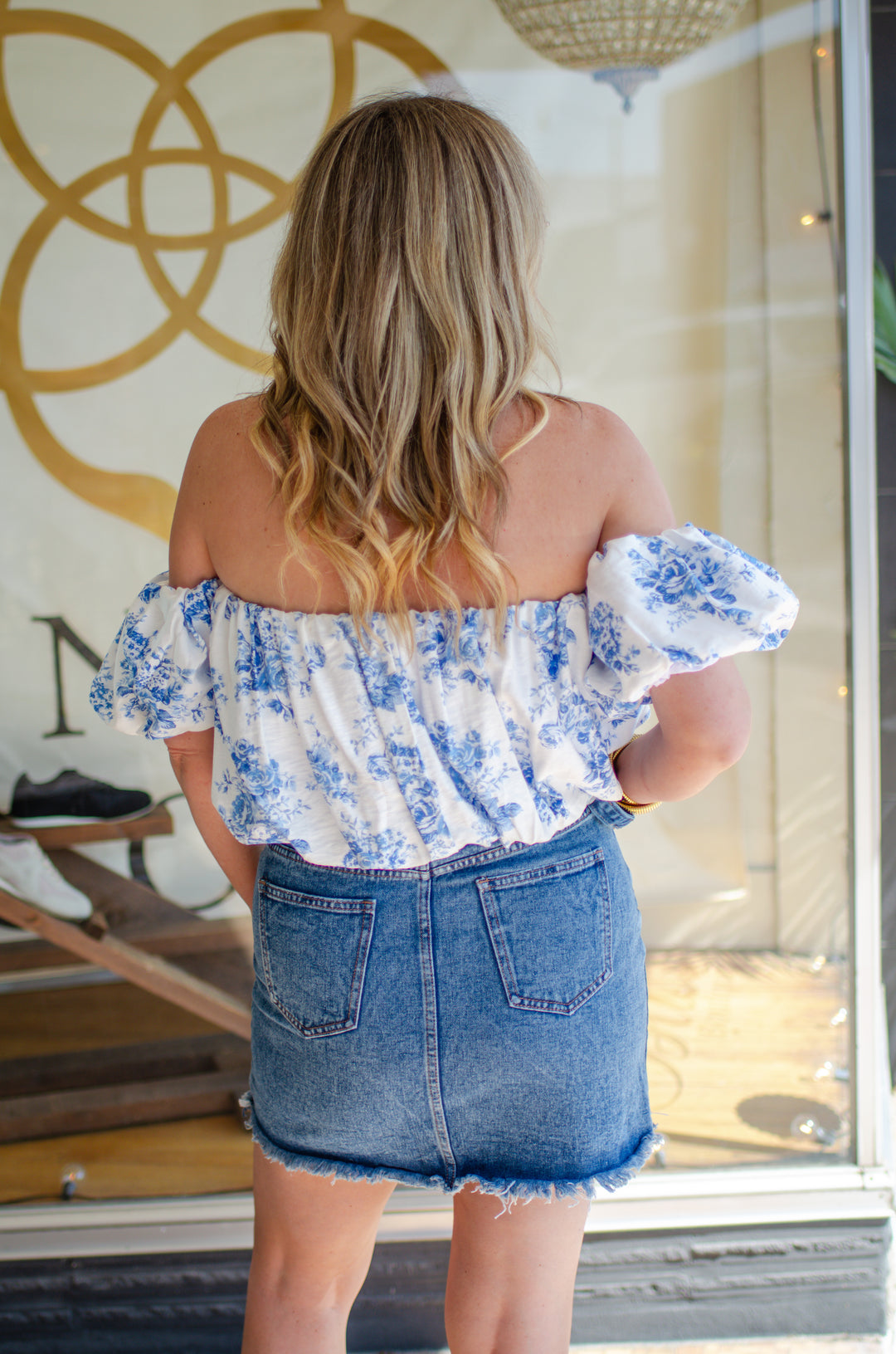 Take It Back Acid Washed High Rise Distressed Belted Denim Skirt