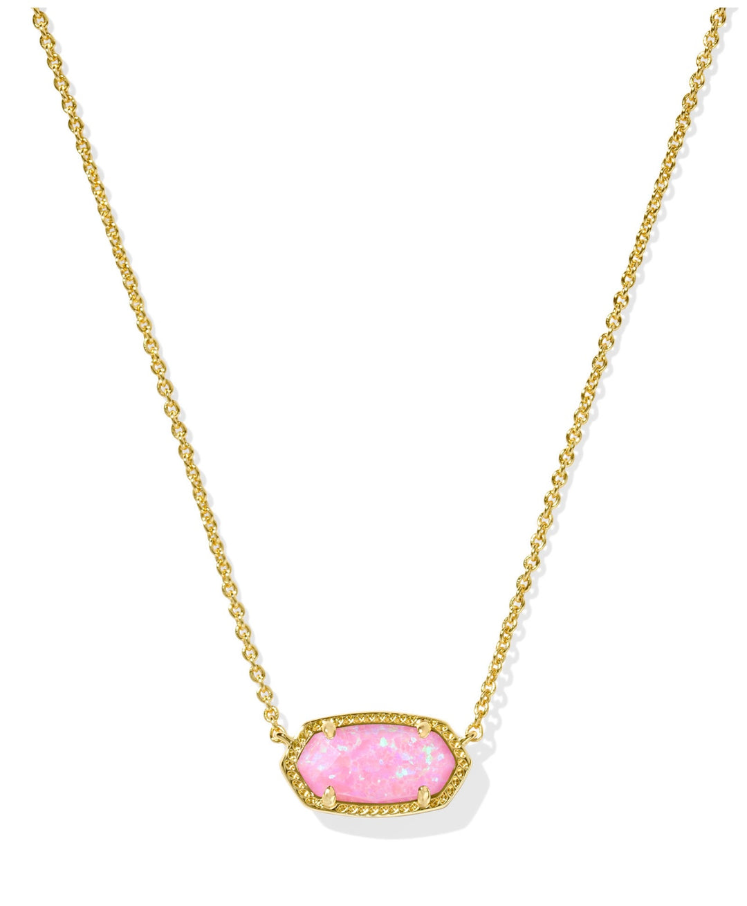 Kendra Scott Teal Carnation Necklace on Gold