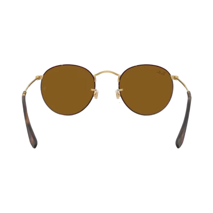 Ray-Ban Round Gold Matte Havana on Matte Arista with Brown Lenses RB3447 9275/33 53