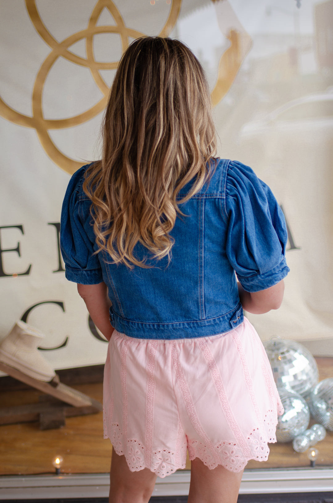 Denim Darling Puff Sleeve Button Down Denim Shirt