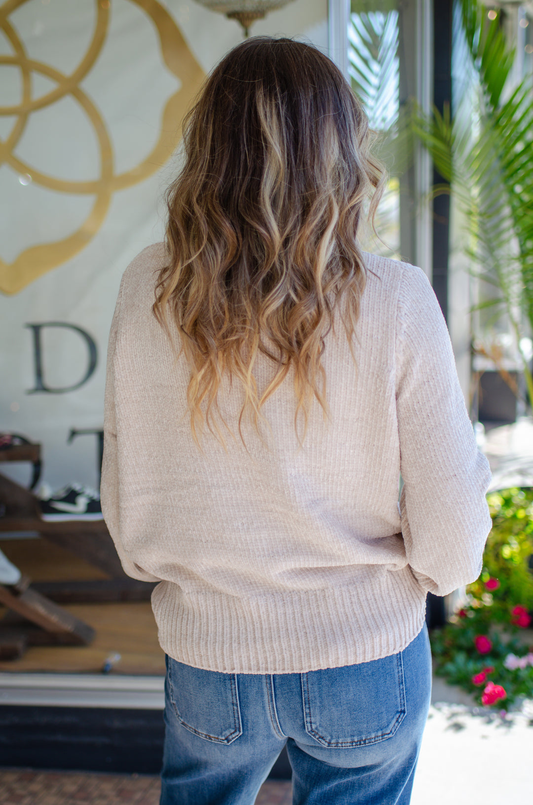 Cozy Autumn Ultra Soft Chenille Knit Sweater in Cream