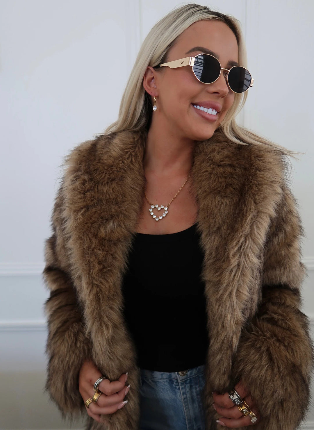 Chansuttpearls Large Diamond Heart Necklace