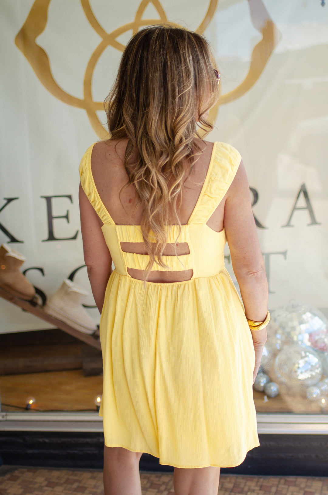 How Deep Is Your Love Corset Top Dress in Yellow