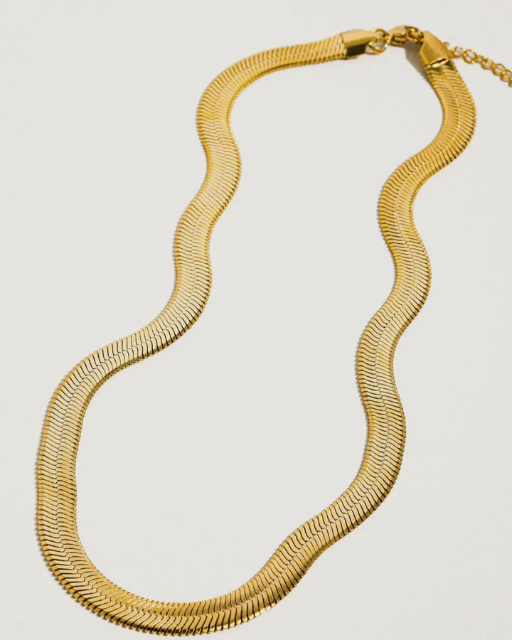 Luxe 18K Gold Plated Elle Snake Chain Necklace