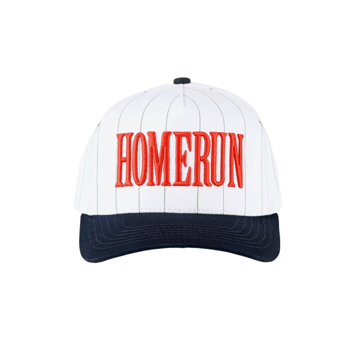 Homerun Stripe  Embroidered Stripe Red Lettering on Navy