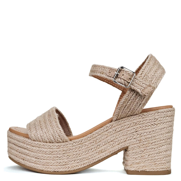 Summer Glam Woven Hemp Platform Wedges