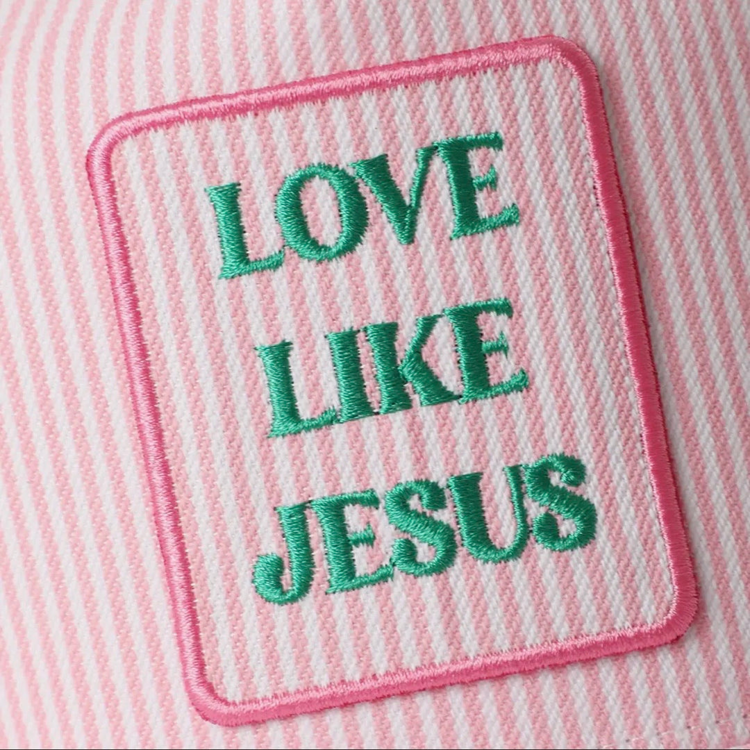 Love Like Jesus Embroidered Seersucker Hat
