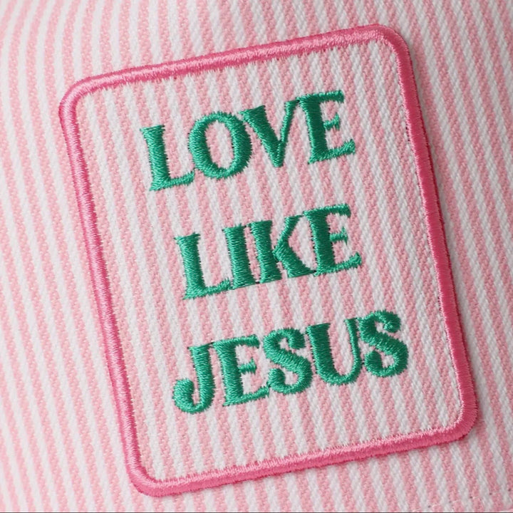 Love Like Jesus Embroidered Seersucker Hat