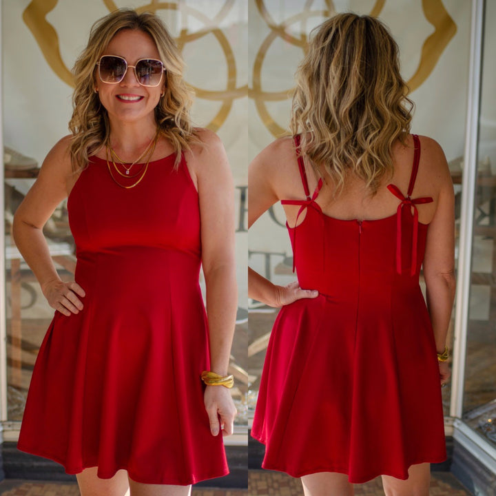 Date Night Red Bow Dress