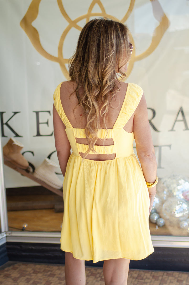 How Deep Is Your Love Corset Top Dress in Yellow