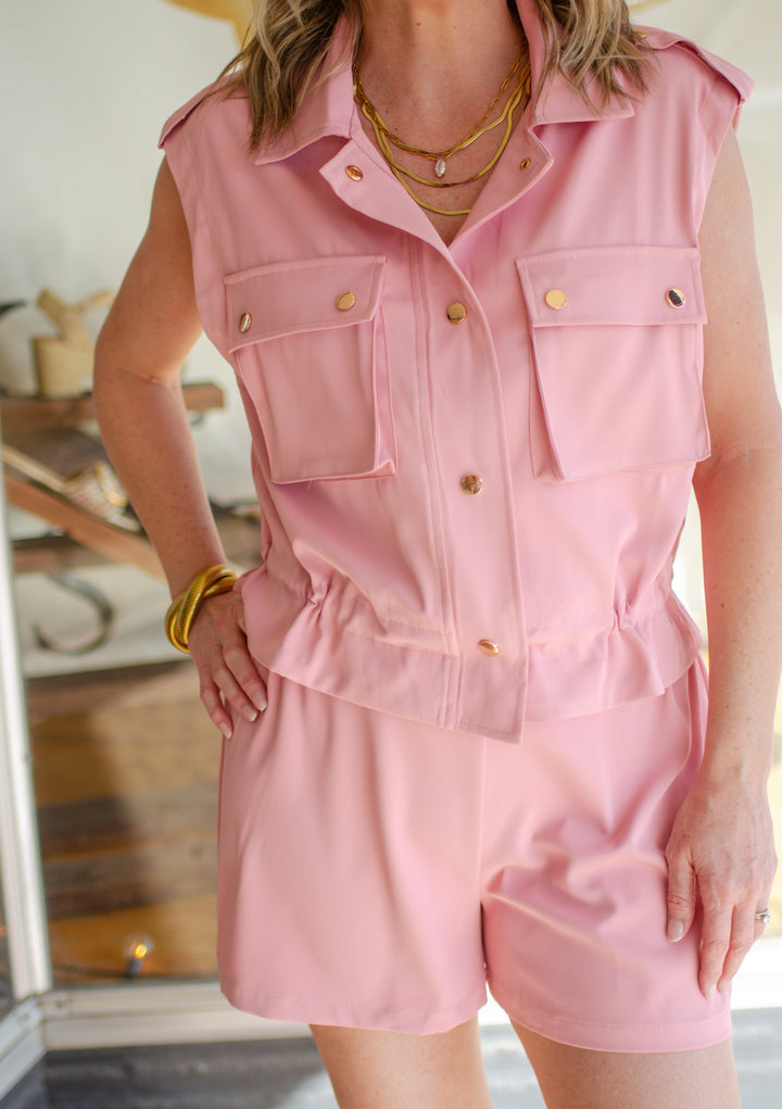 Perfect Moment Stretch Waistline Shorts in Pink