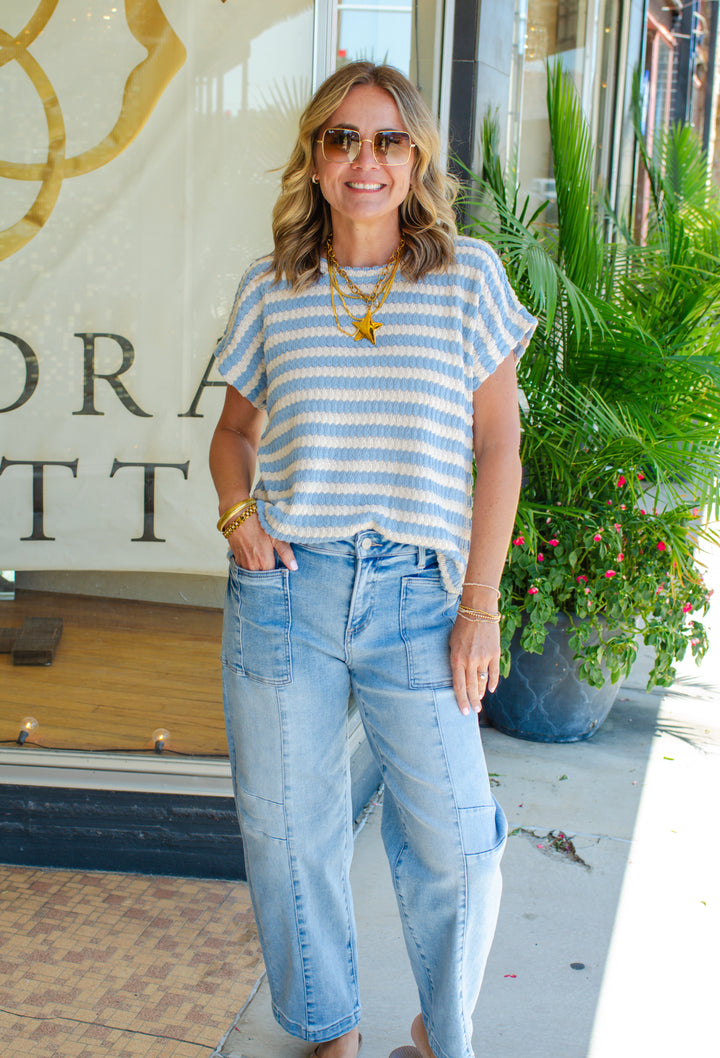 True Blue Striped Top