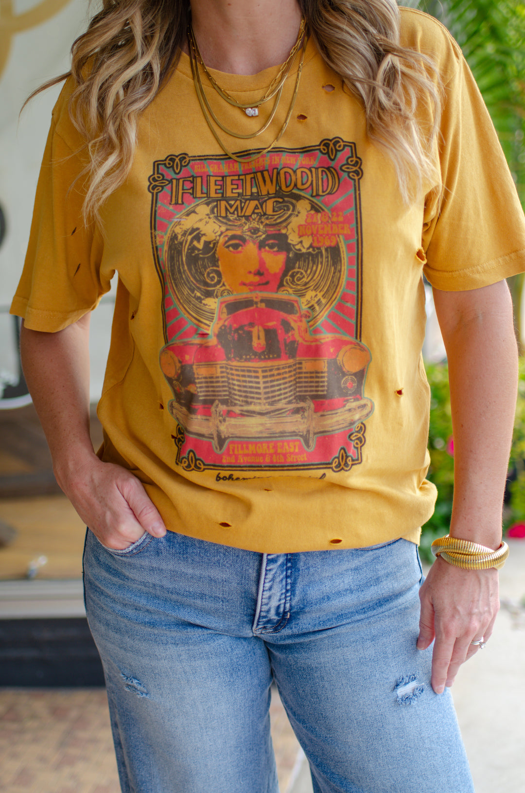 Fleetwood Mac Filmore East Distressed Graphic Tee