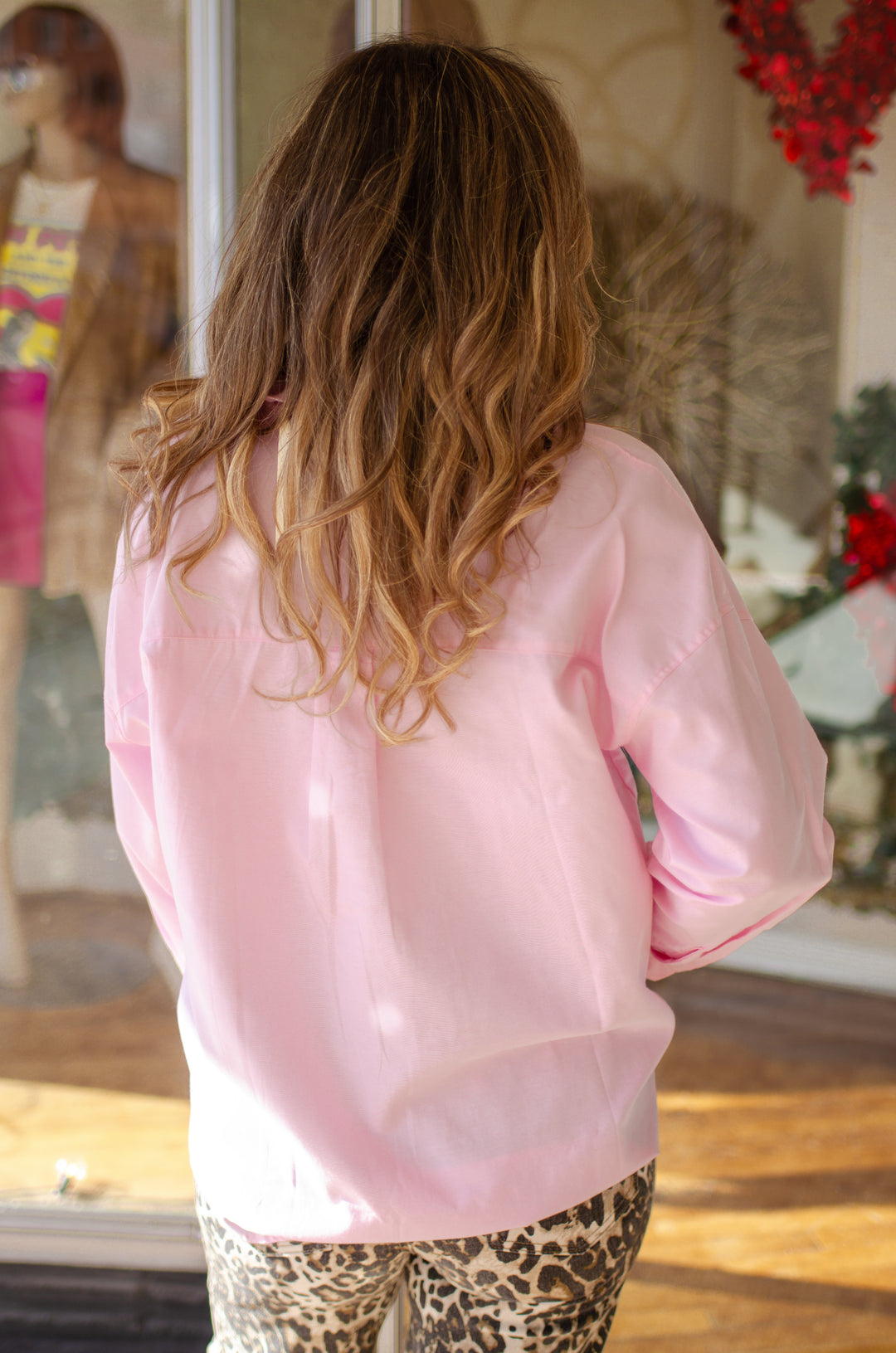 Blushing Moments Button down Collar Top