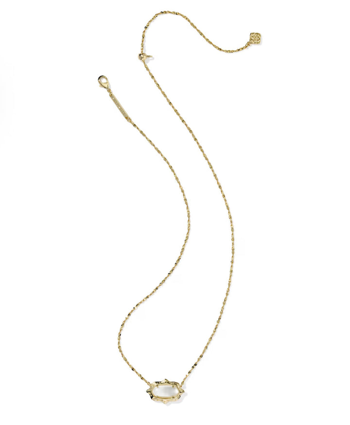 Kendra Scott Elisa Scallop Frame Necklace Natural MOP on Gold