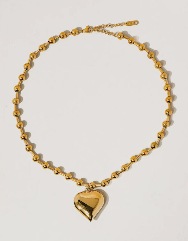 Luxe Paige Bubble Heart Pendant Necklace