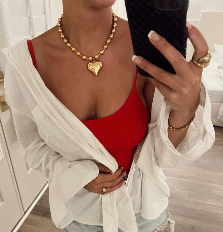 CHANSUTTPEARLS Bubble Heart in Gold