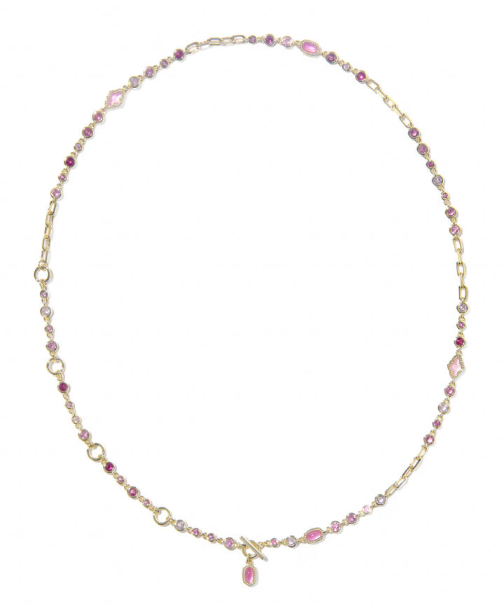 Kendra Scott Elisa Abbie Stand Necklace Gold & Pink