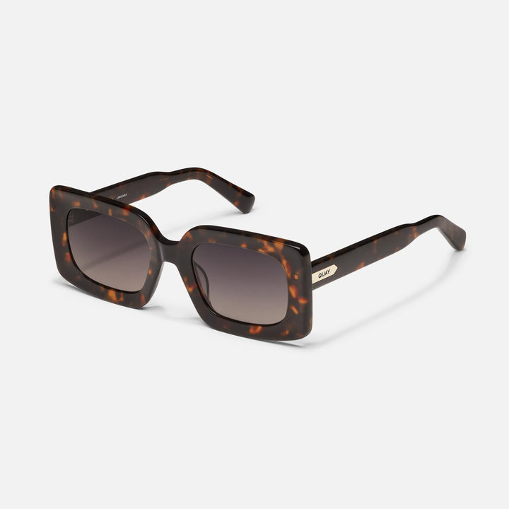 Quay Talk Show Neutral Tortoise/Taupe Smoke Sunglasses
