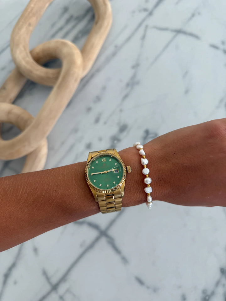 CHANSUTTPEARLS Poppy Beaded Stretch Bracelet