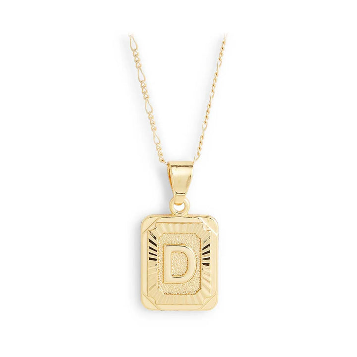 Bracha Initial Card Necklace