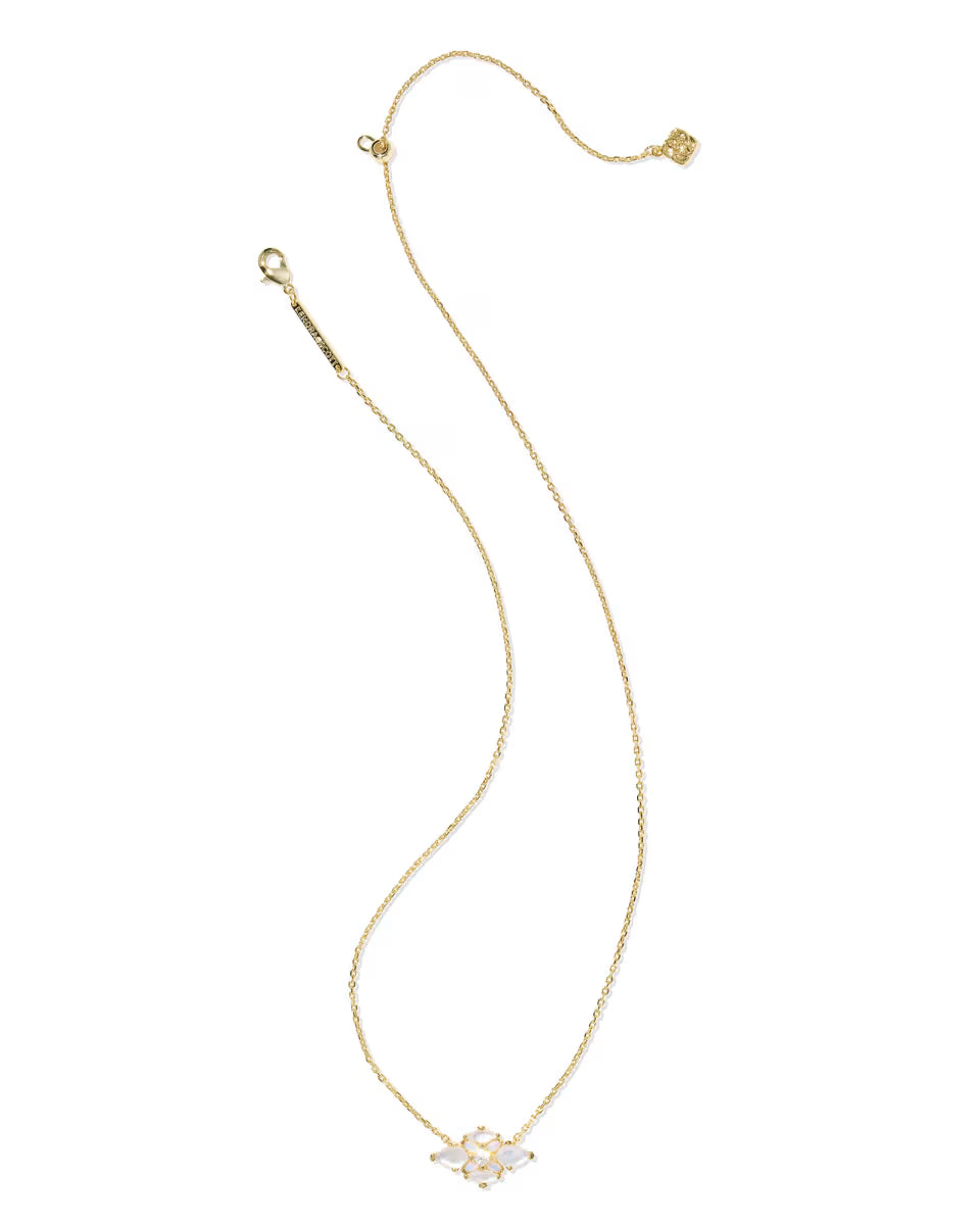 Kendra Scott Abbie Crystal Pendant Necklace in Neutral Mix on Silver