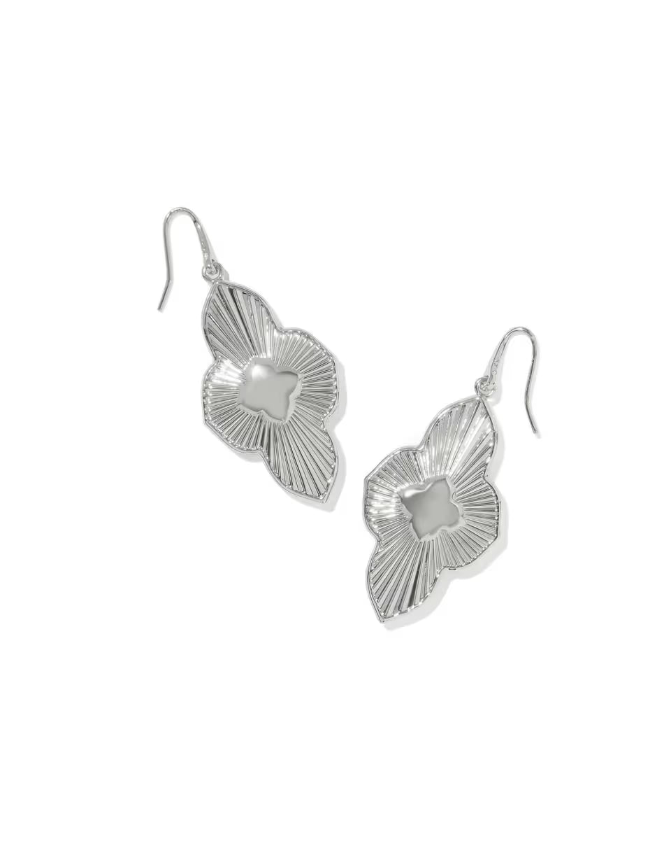 Kendra Scott Abbie Medallion Drop Earring White Mix on Silver