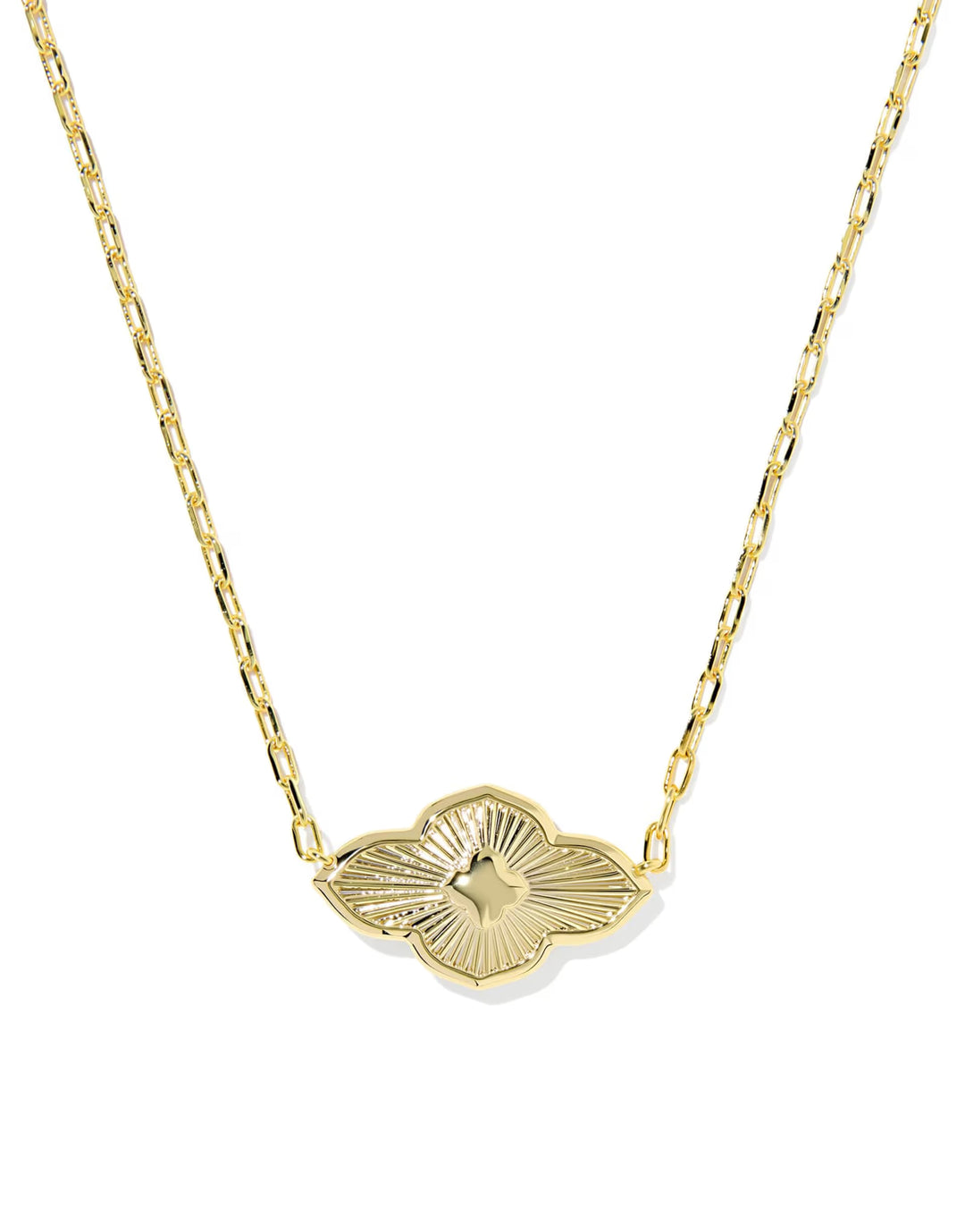 Kendra Scott Abbie Medallion Pendant Hot Pink Mix on Gold