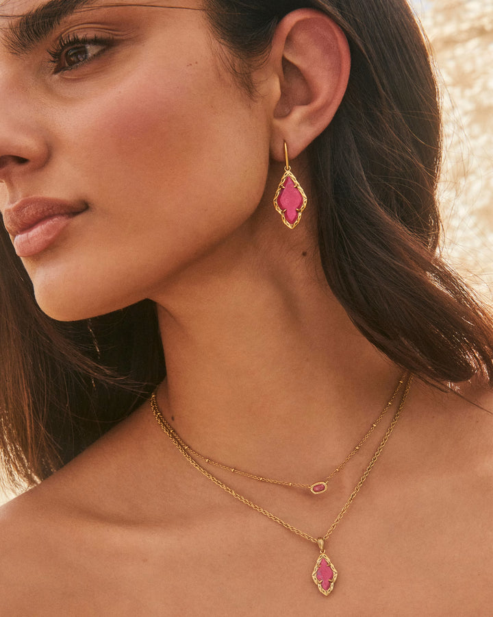 Kendra Scott Adeline Drop Earring Vintage Dark Fuchsia