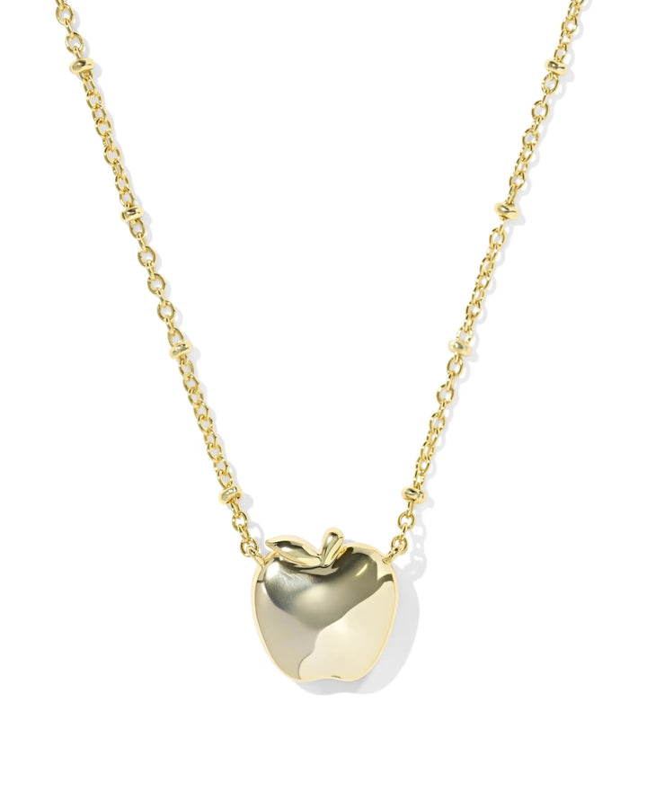 Kendra Scott Apple Short Pendant Necklace Red Illusion Gold