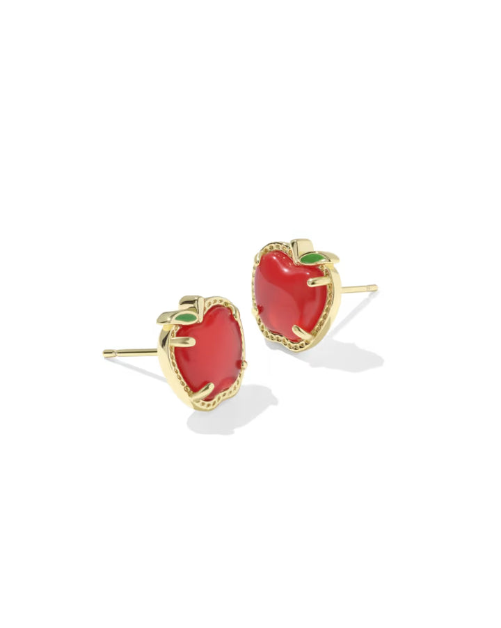 Kendra Scott Apple Stud Earring Red Illusion Gold