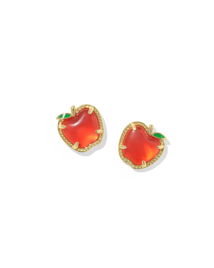 Kendra Scott Apple Stud Earring Red Illusion Gold