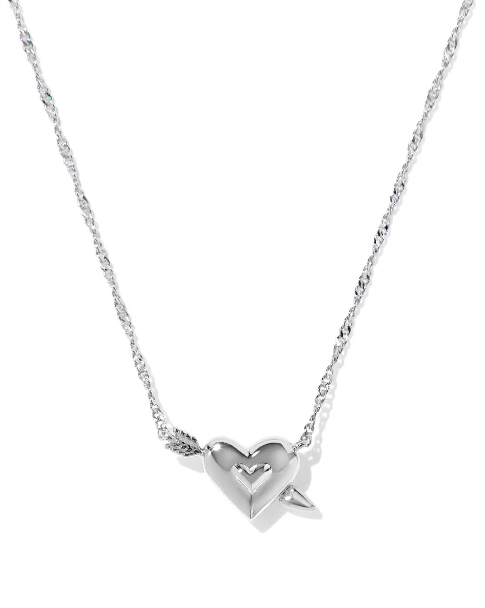 Kendra Scott Ari Arrow Rhodium Pendant Necklace