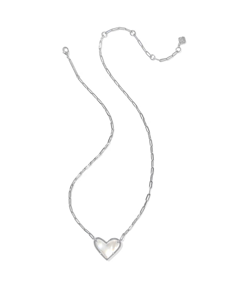 Kendra Scott Ari Statement Necklace Rhodium MOP