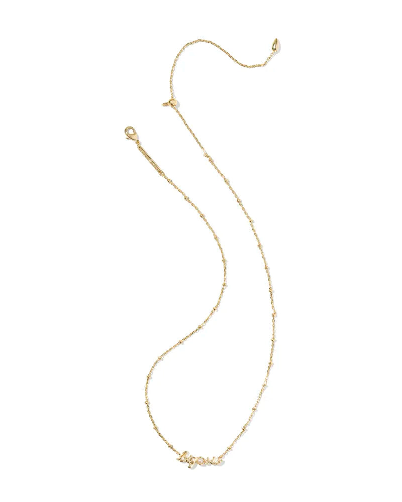 Kendra Scott Big Sis Short Pendant Necklace Gold Pearl