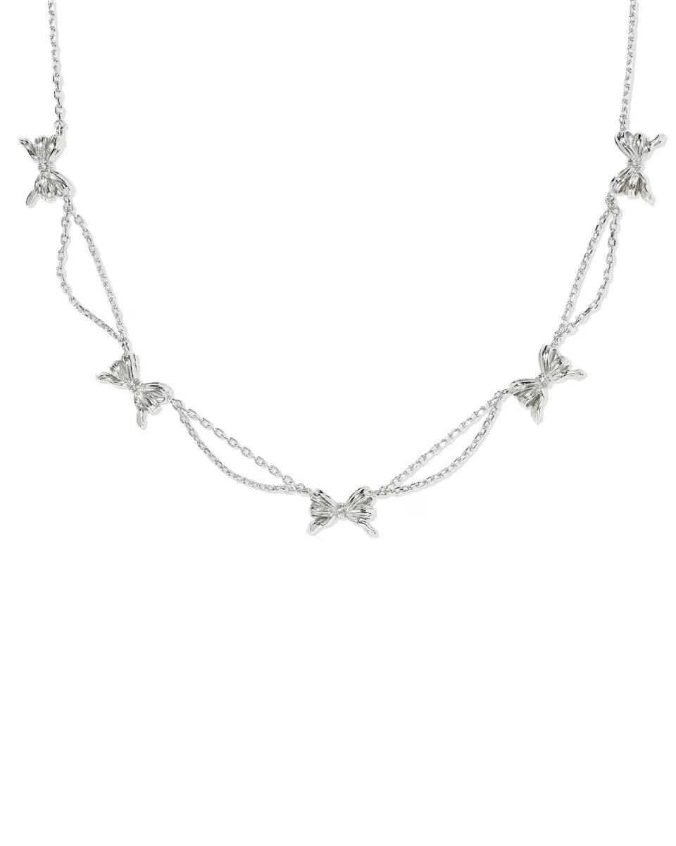 Kendra Scott Bow Strand Necklace in Silver