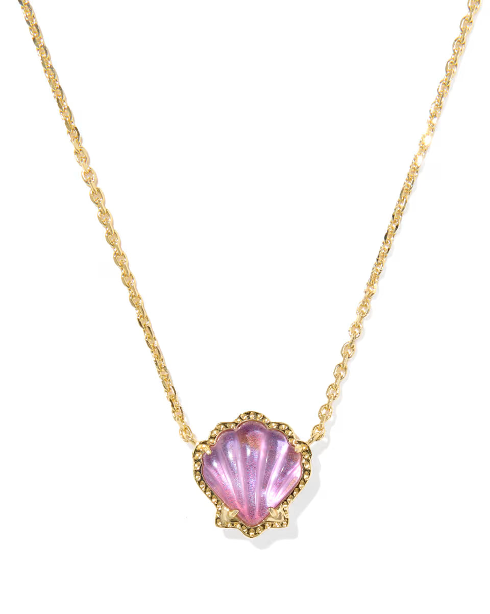 Kendra Scott Brynne Shell Pendant Purple Abalone on Gold
