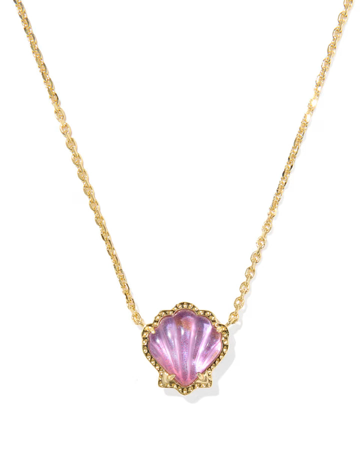 Kendra Scott Brynne Shell Pendant Purple Abalone on Gold