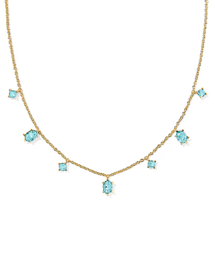 Kendra Scott Cailin Strand Aqua Crystal on Gold