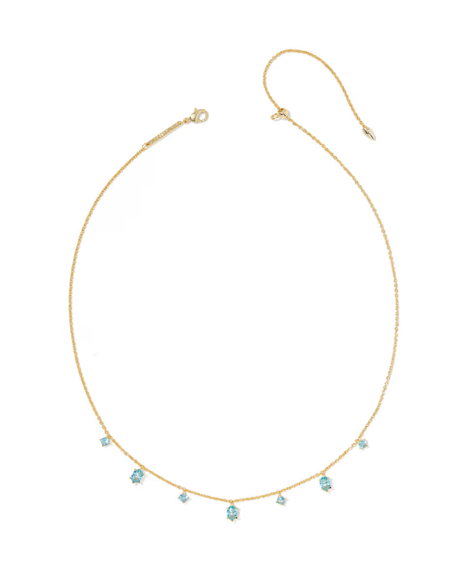 Kendra Scott Cailin Strand Aqua Crystal on Gold