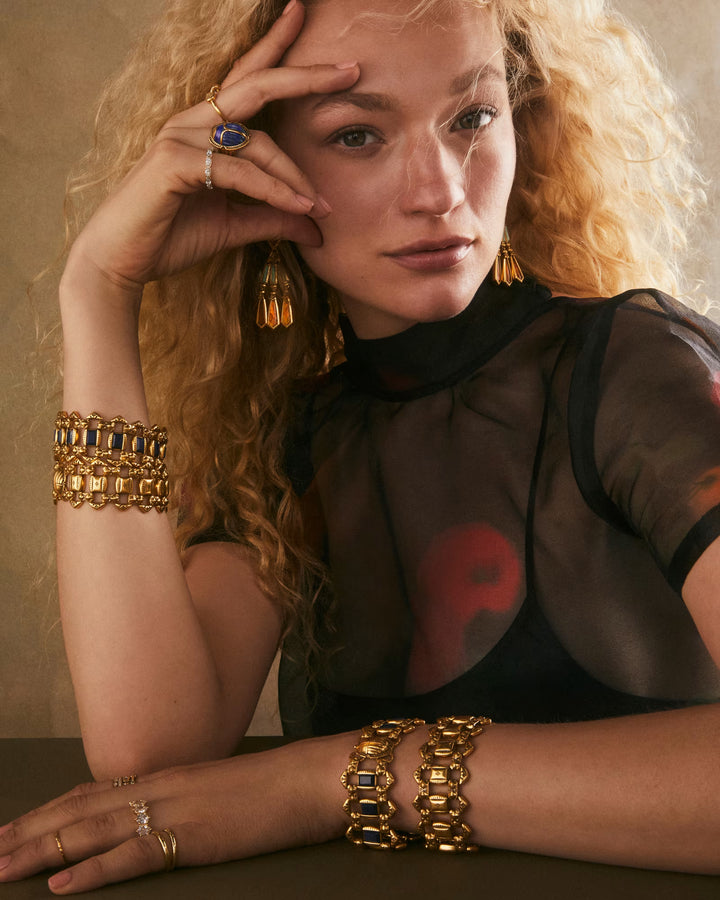 Kendra Scott Catherine Statement Earring in Vintage Gold Multi Mix