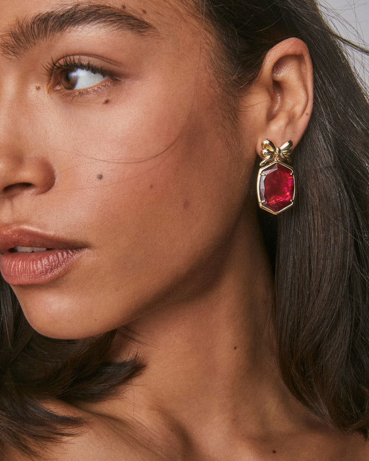 Kendra Scott Daphne Drop Earring in Dark Burgundy Illusion on Gold