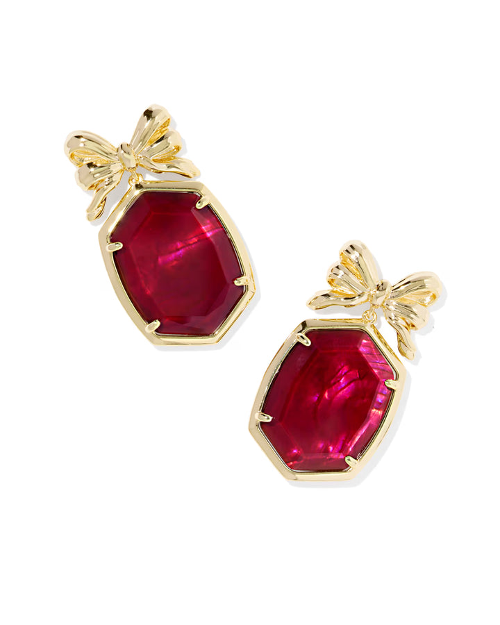 Kendra Scott Daphne Drop Earring in Dark Burgundy Illusion on Gold