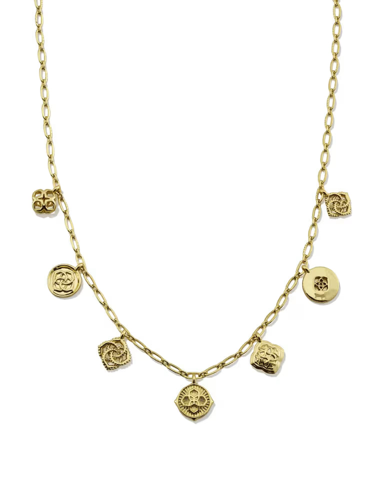 Kendra Scott Dira Pearl Charm Necklace Freshwater Pearl on Gold