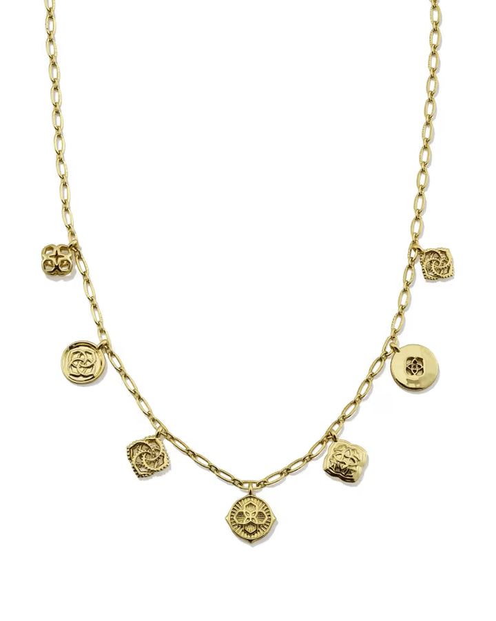 Kendra Scott Dira Pearl Charm Necklace Freshwater Pearl on Gold