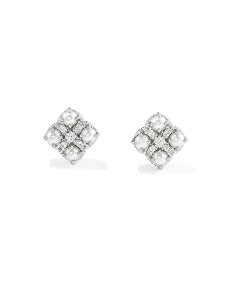 Kendra Scott Dira Pearl Stud Earrings Freshwater Pearl on Silver
