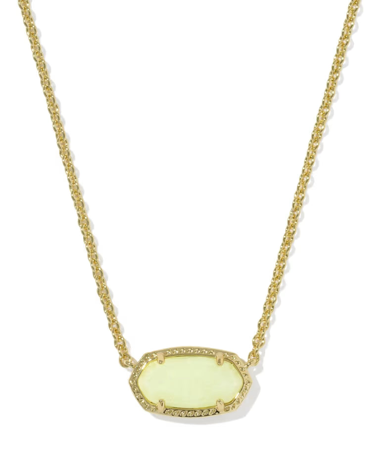 Elisa Boo Pendant Necklace in White Glow in the Dark on Gold