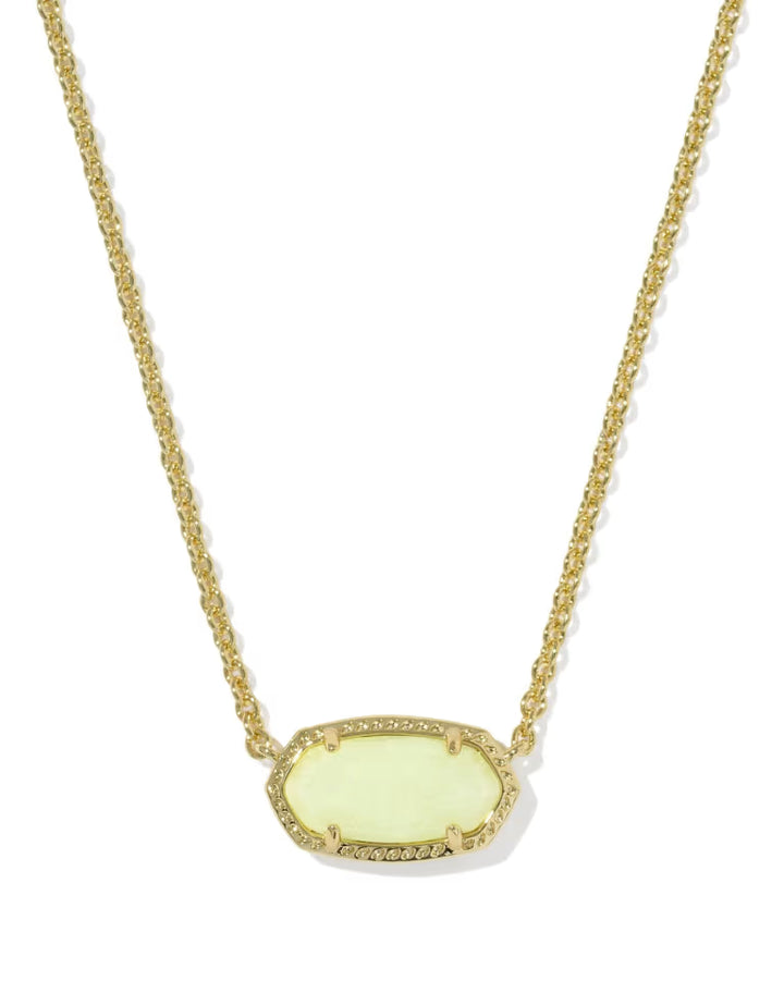 Elisa Boo Pendant Necklace in White Glow in the Dark on Gold